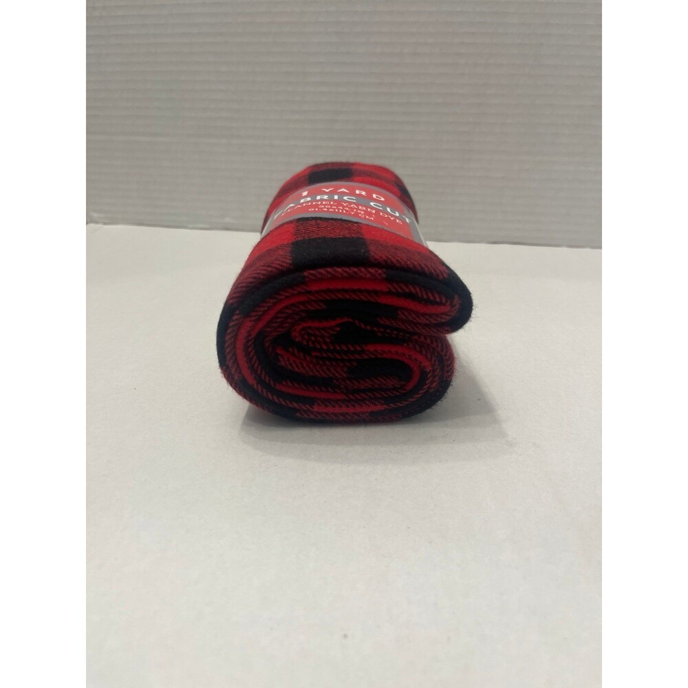 1 Yard Flannel Fabric Cut Red Black Buffalo Plaid RTC Fabrics New With Tag - Picture 5 of 6